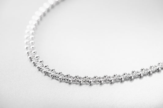 Pewter necklace 3014 Silver