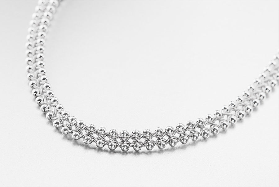 Pewter necklace 3021 Silver