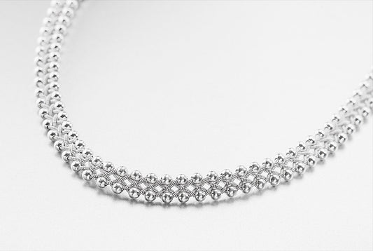 Pewter necklace 3021 Silver